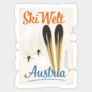 Skiwelt Austria Ski poster Sticker